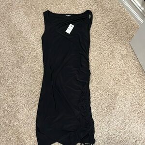 Express -Black dress tied up on side